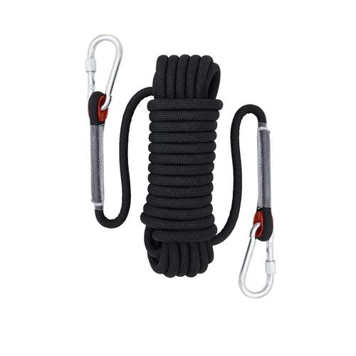 Cuerda Negra  Paracord De 12mm Para Escalada De Montaña, 10 M