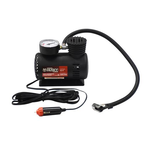 MINI COMPRESOR DE AIRE SWEDISH HUSKY POWER 12V 300 PSI MANGUERA 40 CM - TWISTER12