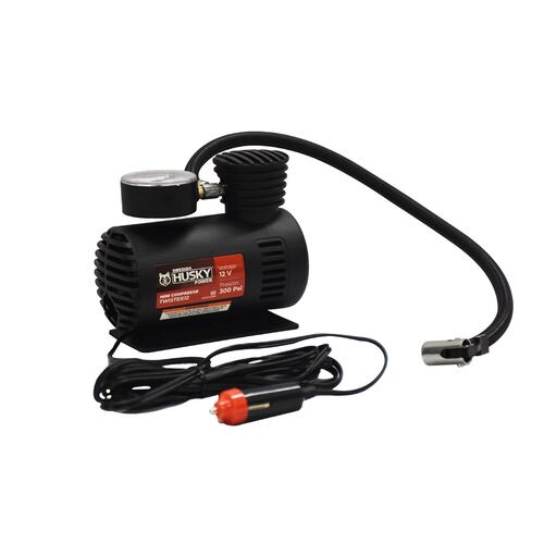 MINI COMPRESOR DE AIRE SWEDISH HUSKY POWER 12V 300 PSI MANGUERA 40 CM - TWISTER12