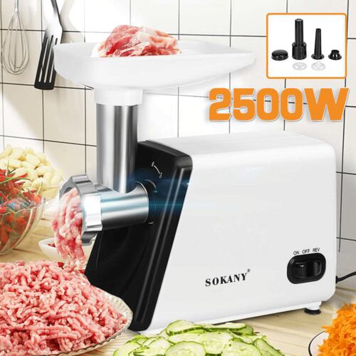 Molino de Carne Eléctrico Archy 2500W Acero Inoxidable Picador Embutidor Salchicha tipo Industrial Cocina Restaurante
