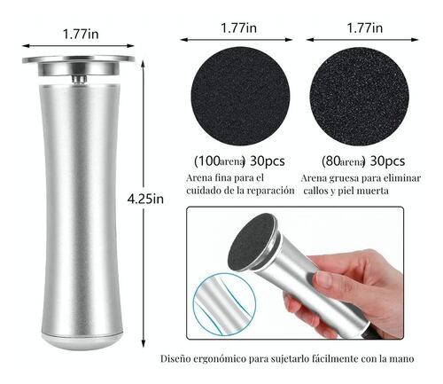 Máquinas Exfoliadoras Removedor De Callos Lima Para Pies Gris