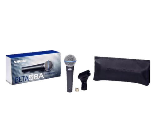 Micrófono Shure Beta 58a Dinámico Supercardioide Negro.