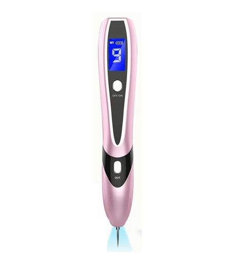 Pluma Cauterizador 9 En 1 Con Luz Azul Para Pecas Y Lunares Rosa