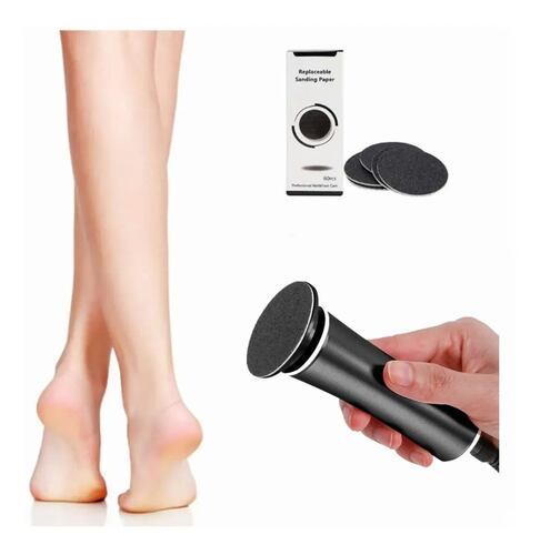 Removedor De Callos Profesional Electrico Exfoliante De Pies Negro