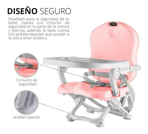 Silla Periquera Bebe Portatil Plegable Rosa