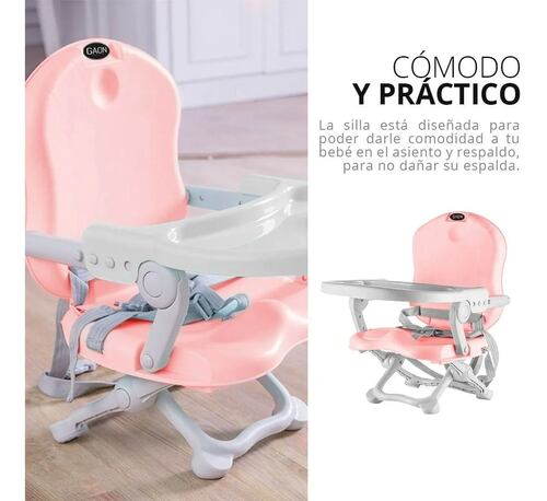 Silla Periquera Bebe Portatil Plegable Rosa