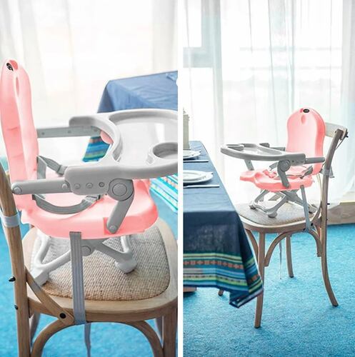 Silla Periquera Bebe Portatil Plegable Rosa