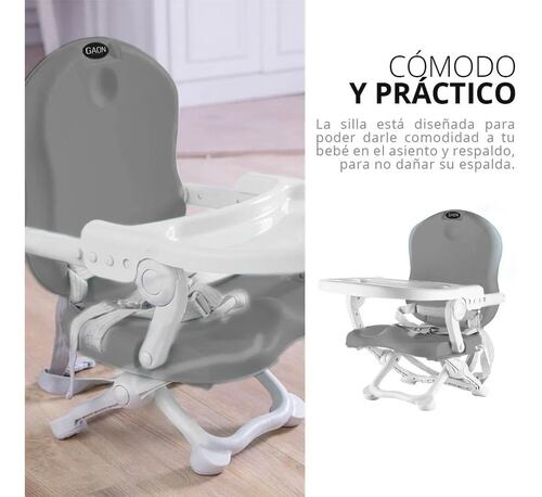 Silla Periquera Bebe Portatil Plegable  Gris