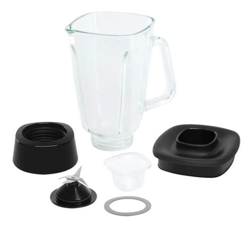 Licuadora T-fal X 1.25 L negra con vaso de vidrio 127V
