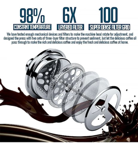 Cafetera Estilo Prensa Francesa De Acero Inoxidable