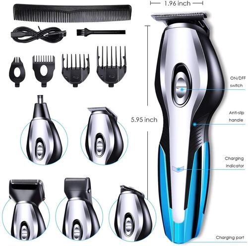 Afeitador Eléctrica Y Barbero Eléctrico 6 En 1 Recargable