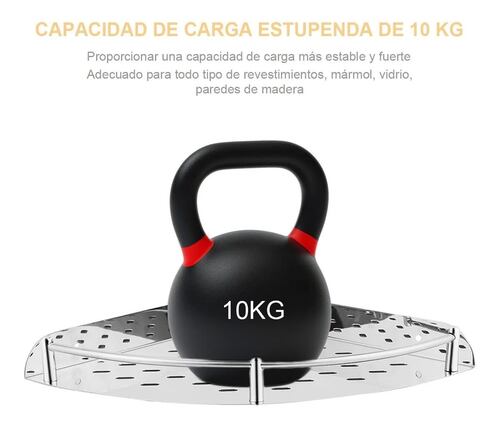 Estante Esquinero Organizador De Acero Inoxidable Para Baño