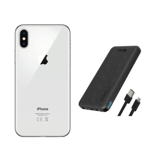 Apple Iphone X Blanco 256GB Reacondicionado Grado A + Bateria Portatil 10000 mAh .