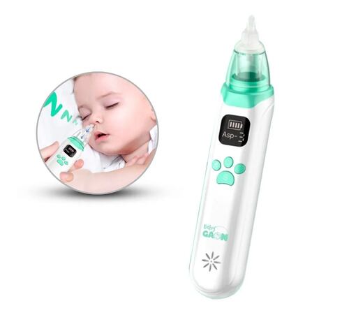 Aspirador Nasal Para Bebe Saca Mocos Electrico Blanco con Menta
