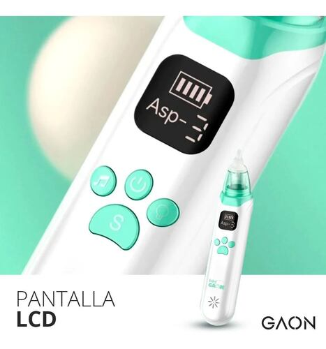 Aspirador Nasal Para Bebe Saca Mocos Electrico Blanco con Menta