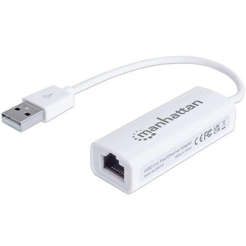 Convertidor Adaptador De Red Manhattan USB a Ethernet Alta Velocidad 2.0 506731.
