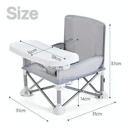 Silla plegable Periquera Para comer Bebe Gris