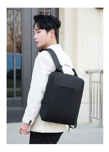 "Mochila Escolar Con Sistema Antirrobo Para Laptop, 3 Uds. Negra "
