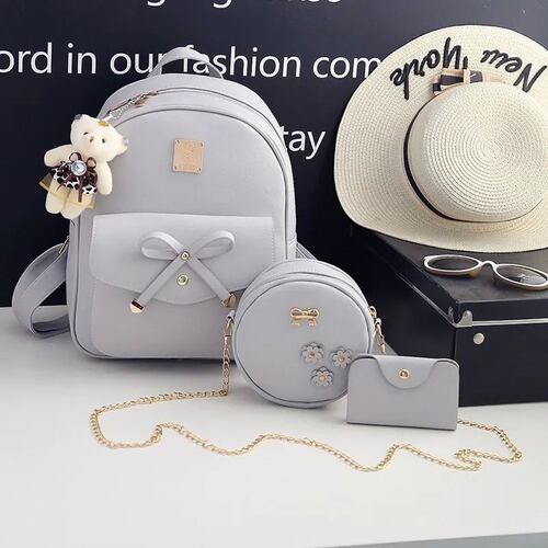 3 Piezas de Bolsas Modernas para Dama  Gris
