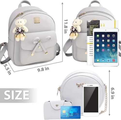 3 Piezas de Bolsas Modernas para Dama  Gris