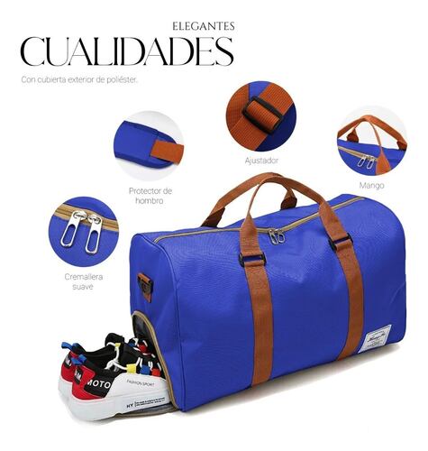 Maleta De Viaje Bolsa Mochila  Azul