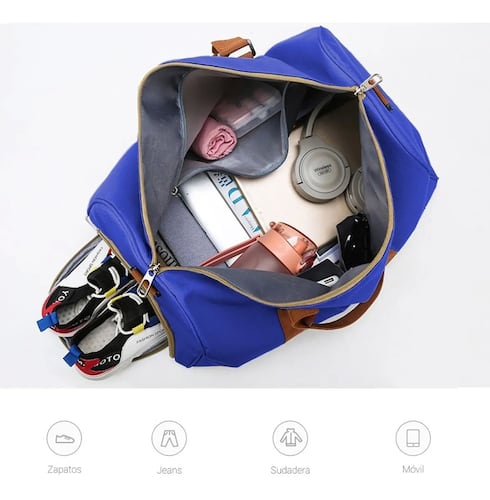Maleta De Viaje Bolsa Mochila  Azul