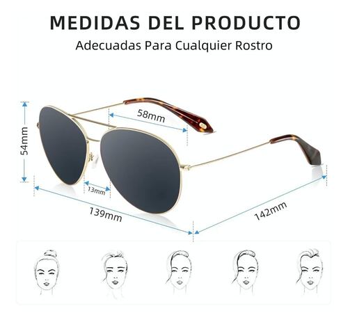 Lentes De Sol Dama Polarizados