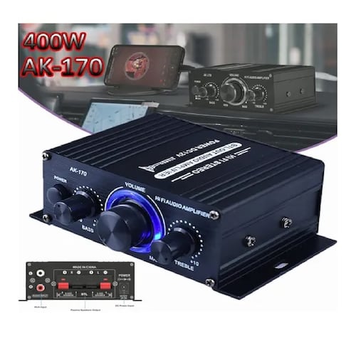 Mini Amplificador De Potencia De Audio P /auto Casa 2 Canal