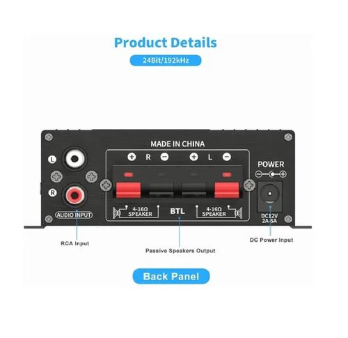 Mini Amplificador De Potencia De Audio P /auto Casa 2 Canal