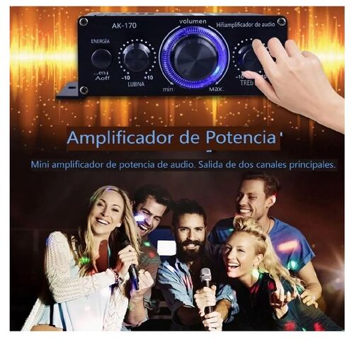 Mini Amplificador De Potencia De Audio P /auto Casa 2 Canal