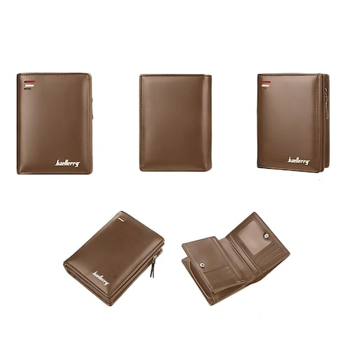 Cartera Baellerry De Cuero Con Monedero Cierre Para Hombre