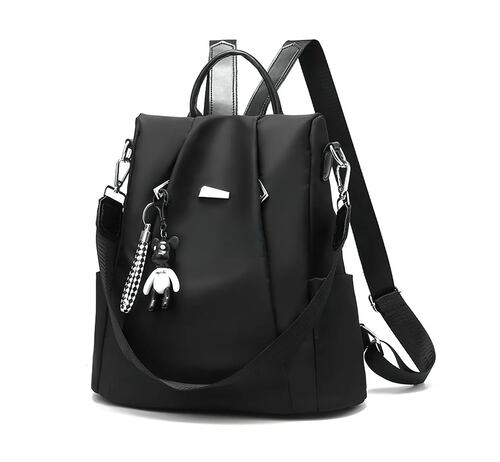 Mochila Impermeable Antirrobo Para Mujer Negra
