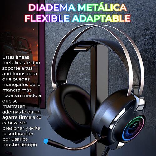 Audífonos Gamer Usb Rgb