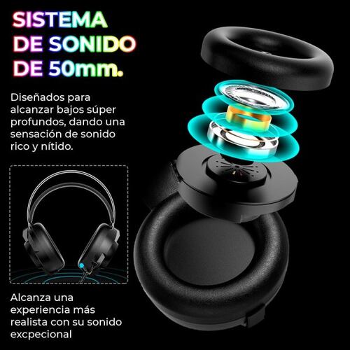 Audífonos Gamer Usb Rgb