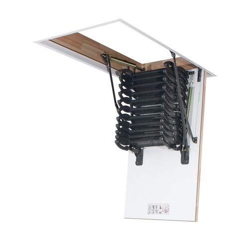 FAKRO Escalera de Ático Fabricada en Acero, Estilo LST Tijera, hueco de 50 x 80 cm.