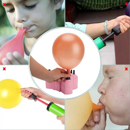 Inflador Electrico Bomba Globos Color Rosa