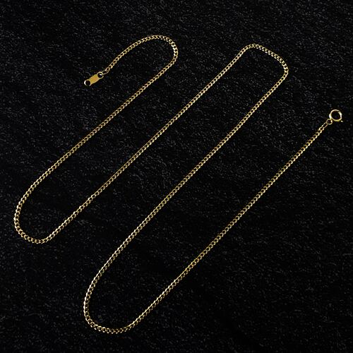 Cadena de oro 10k de hombre, barbada de 55 cm de largo. Incluye certificado y caja de regalo
