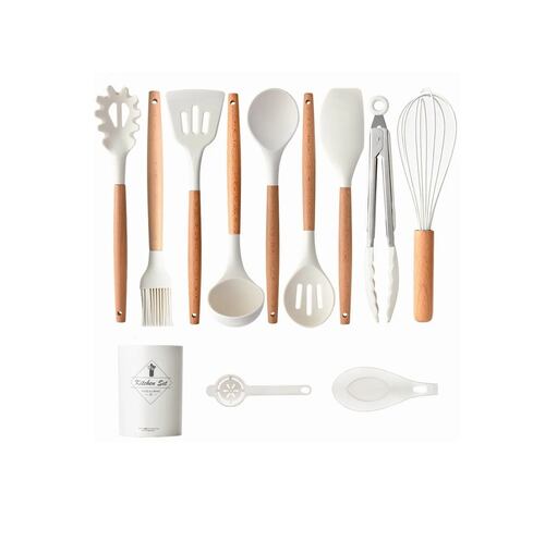 Set 12 Utensilios De Cocina Blancos