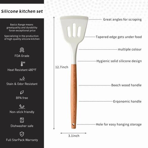 Set 12 Utensilios De Cocina Blancos