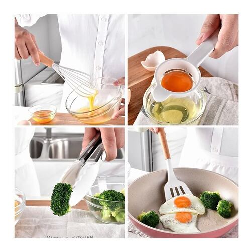 Set 12 Utensilios De Cocina Blancos