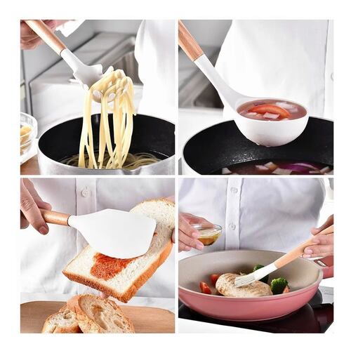 Set 12 Utensilios De Cocina Blancos