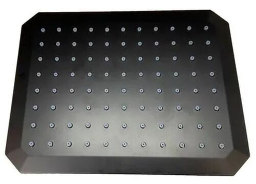 Regadera Negra 26cm+ Tubo 50cm+ Regadera Telefono Negra Lujo