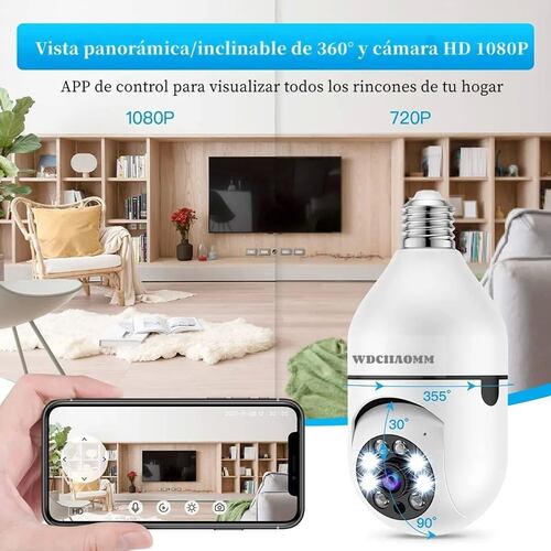 Cámara De Seguridad 1080p Wifi 360º