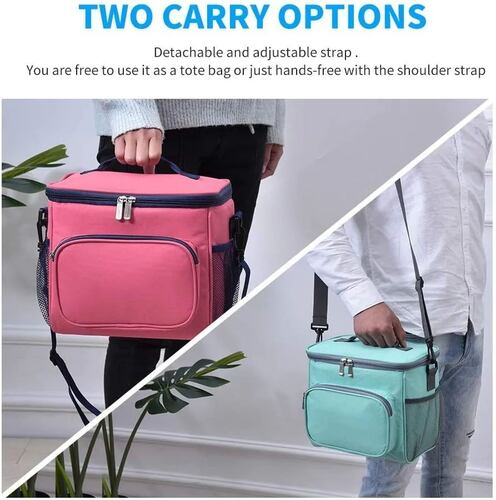 Bolsa  Lonchera Para Almuerzo Portátil Rosa
