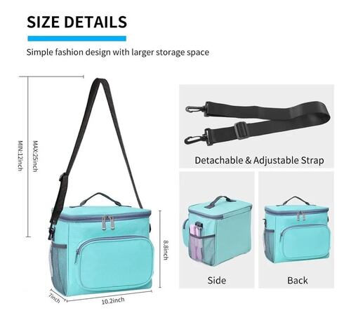 Bolsa  Lonchera Para Almuerzo Portátil  Gris