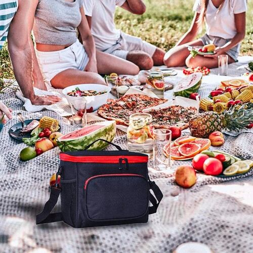 Bolsa  Lonchera Para Almuerzo Portátil Negra