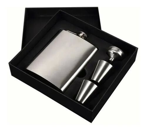 Licorera Frasco Plata 8 Onzas