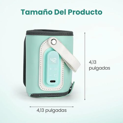 Calentador Biberones Bebes De Mamilas Lcd Portátil Usb Verde