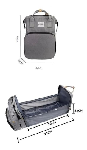 Mochila Pañalera Cuna Impermeable Para Bebe Verde