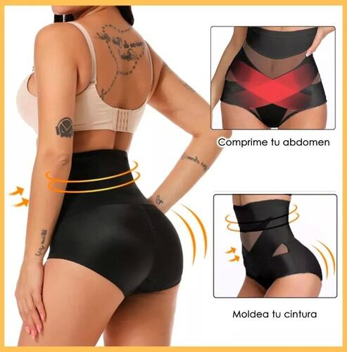 Panty Faja Reductora Calzón Levanta Pompa Negra 2XL